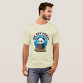 おもしろいかわいいラーメンパンダ Tシャツ (正面フル)