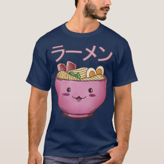 おもしろいかわいいラーメン丼かわいいアニメラ日本のーム Tシャツ