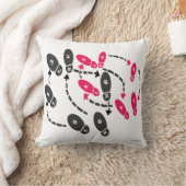 おもしろいかわいいレトロチーキーダンスステップの指示 クッション (ブランケット)