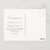 おもしろいかわいいロマンチックなカップルの手結婚引き ポストカード (裏面)