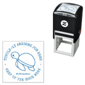 おもしろいかわいい亀素晴らしの仕事先生 セルフインキングスタンプ (インサイチュ)