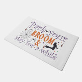 おもしろいかわいい公園あなたのブームウィッチハロウィーン ドアマット (アングル)