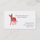 おもしろいかわいい動物ペットケア 名刺 (裏面)