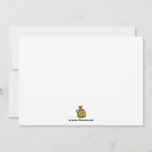 おもしろいかわいい少年の海賊誕生日パーティーへの招待 招待状 (裏面)