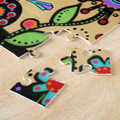 おもしろいかわいい春鳥の鳴く天気予感 ジグソーパズル (側面)