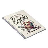 おもしろいかわいい本と引用文読の詳細 ノートブック (右側)