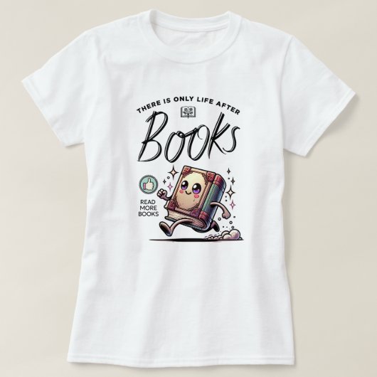 おもしろいかわいい本と引用文読の詳細 Tシャツ (デザイン正面)