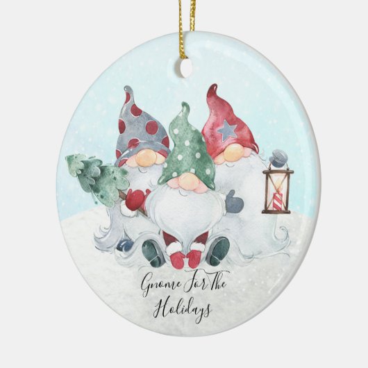 おもしろいかわいい格言のための休日のクリスマス セラミックオーナメント (左)