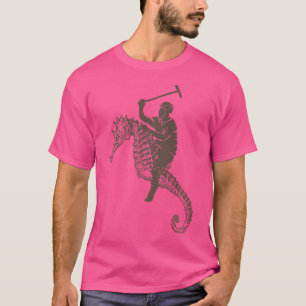 おもしろいかわいい水球用ウォーターポロ海遊馬 Tシャツ