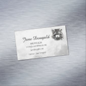 おもしろいかわいい水色ラクーン動物 マグネット名刺 (インサイチュ)