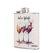 おもしろいかわいい水色ワインの名前のスプラッシュ フラスク (左)