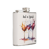 おもしろいかわいい水色ワインの名前のスプラッシュ フラスク (右)