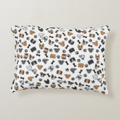 おもしろいかわいい犬が骨と手の跡を継ぐ アクセントクッション (裏面)