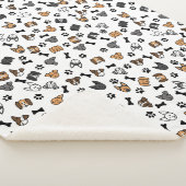 おもしろいかわいい犬が骨と手の跡を継ぐ シェルパブランケット (3/4)