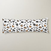 おもしろいかわいい犬が骨と手の跡を継ぐ ボディピロー (裏面)