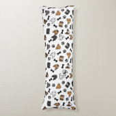 おもしろいかわいい犬が骨と手の跡を継ぐ ボディピロー (正面縦)