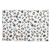 おもしろいかわいい犬が骨と手の跡を継ぐ 枕カバー (裏面)