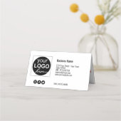 おもしろいかわいい犬トナカイのヘッドバンドクリスマスギフトカード プレイスカード (裏面)