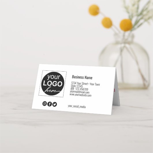 おもしろいかわいい犬トナカイのヘッドバンドクリスマスギフトカード プレイスカード (裏面)