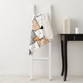 おもしろいかわいい猫猫ペット動物マンガアート シェルパブランケット (インサイチュ)