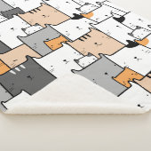 おもしろいかわいい猫猫ペット動物マンガアート シェルパブランケット (3/4)