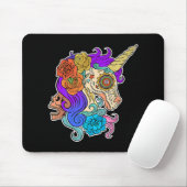 おもしろいかわいい砂糖スカルユニコーンハロウィンギフトコスチュウ マウスパッド (マウス)