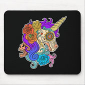 おもしろいかわいい砂糖スカルユニコーンハロウィンギフトコスチュウ マウスパッド (正面)