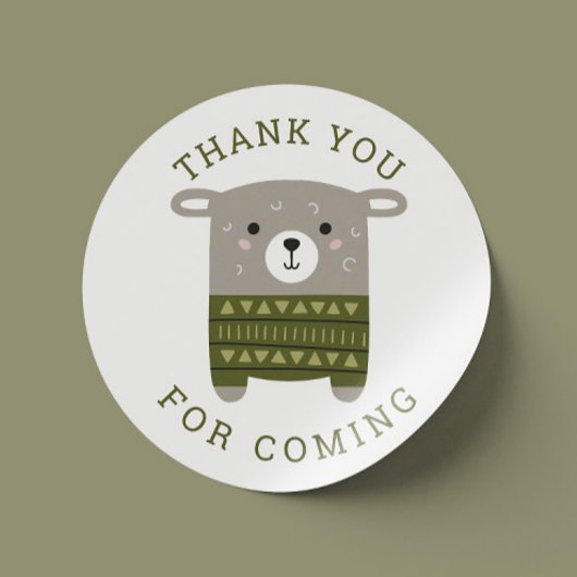 おもしろいかわいい羊。キッズ動物園の農場の誕生日感謝していあなた ラウンドシール