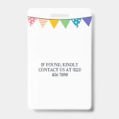 おもしろいかわいい色鉛筆の学生会場通過券 バッジ (裏面)