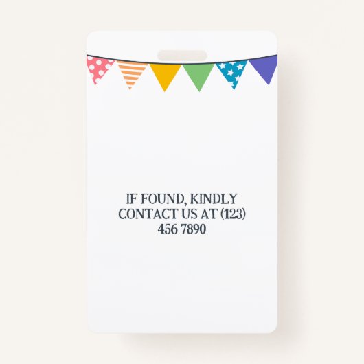 おもしろいかわいい色鉛筆の学生会場通過券 バッジ (裏面)