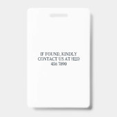 おもしろいかわいい色鉛筆スクール先生ID バッジ (Back)