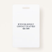 おもしろいかわいい色鉛筆スクール先生ID バッジ (裏面)