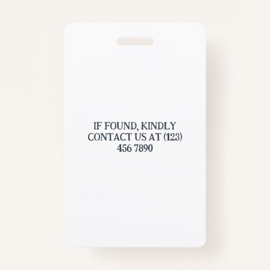 おもしろいかわいい色鉛筆スクール先生ID バッジ (裏面)