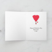 おもしろいかわいい象のバレンタインデー シーズンカード (内部)
