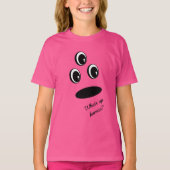 おもしろいかわいい顔簡単ハロウィーンの衣装 Tシャツ (正面)