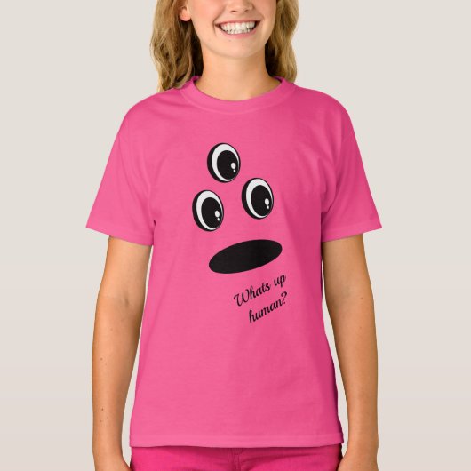 おもしろいかわいい顔簡単ハロウィーンの衣装 Tシャツ (正面)