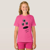 おもしろいかわいい顔簡単ハロウィーンの衣装 Tシャツ (正面フル)