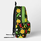 おもしろいかわいい食べ物キッズモノグラム プリントバックパック (左)