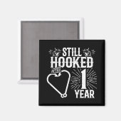 おもしろいかわいい1周年記念結婚したカップル1 マグネット (正面/裏面)