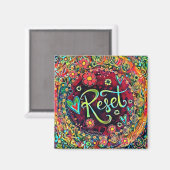 おもしろいかわいらしのインスパイア振動をリセモダンット マグネット (正面/裏面)