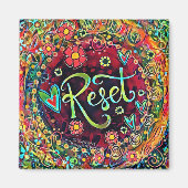 おもしろいかわいらしのインスパイア振動をリセモダンット マグネット (正面)