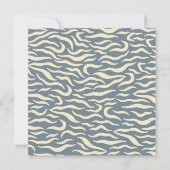 おもしろいかわいらしパターン赤ちゃんシャワー青と黄色 招待状 (裏面)