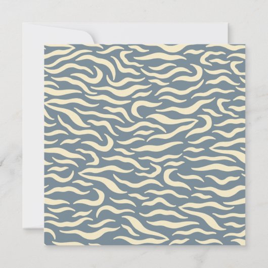 おもしろいかわいらしパターン赤ちゃんシャワー青と黄色 招待状 (裏面)