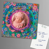 おもしろいかわいらしファミリー写真カラフルフローラ