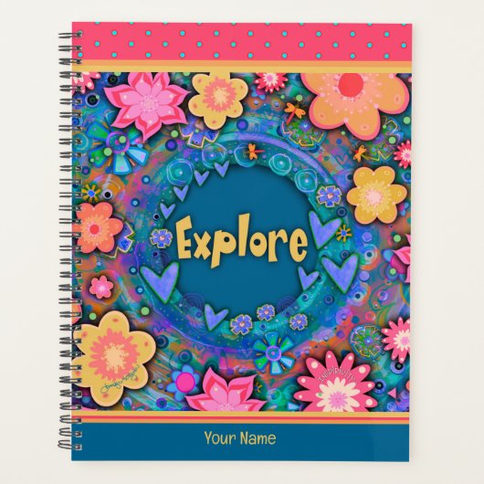 おもしろいかわいらしフローラで明るい感性を探索 プランナー手帳 (正面)