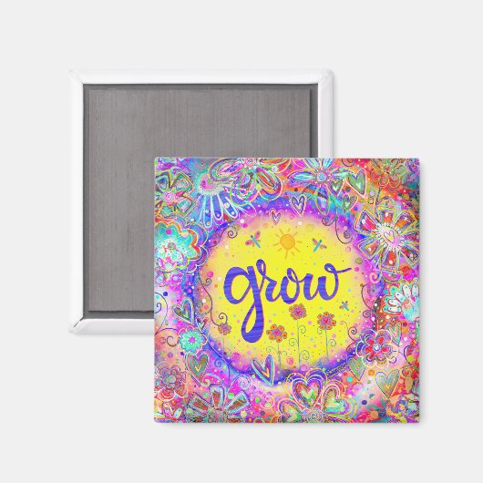 おもしろいかわいらしフローラのモダン増加 マグネット (正面/裏面)