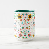 おもしろいかわいらしフローラは賛美引用文 マグカップ (中央)