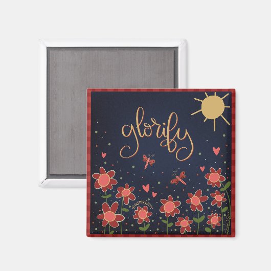 おもしろいかわいらしフローラモダン刺激 マグネット (正面/裏面)