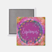 おもしろいかわいらしフローラモダン検査 マグネット (正面/裏面)