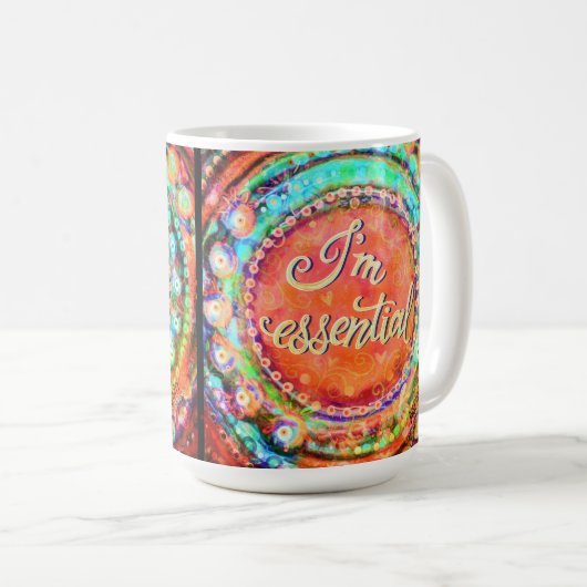 おもしろいかわいらしフローラ コーヒーマグカップ (正面右)